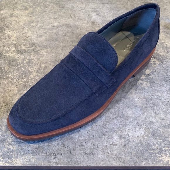 Calvin Klein Blue Suede Loafers 
